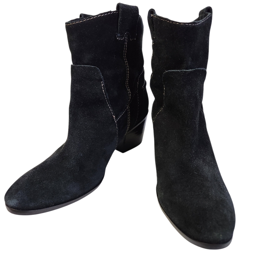 Vince Camuto Maves suede ankle boots black size 8.5